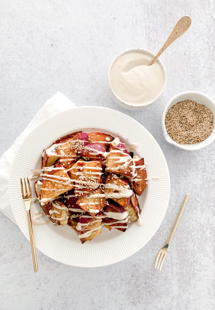 Daigaku Imo with Tahini and Toasted Sesame