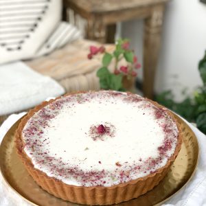 Strawberry Rose Bakewell Tart