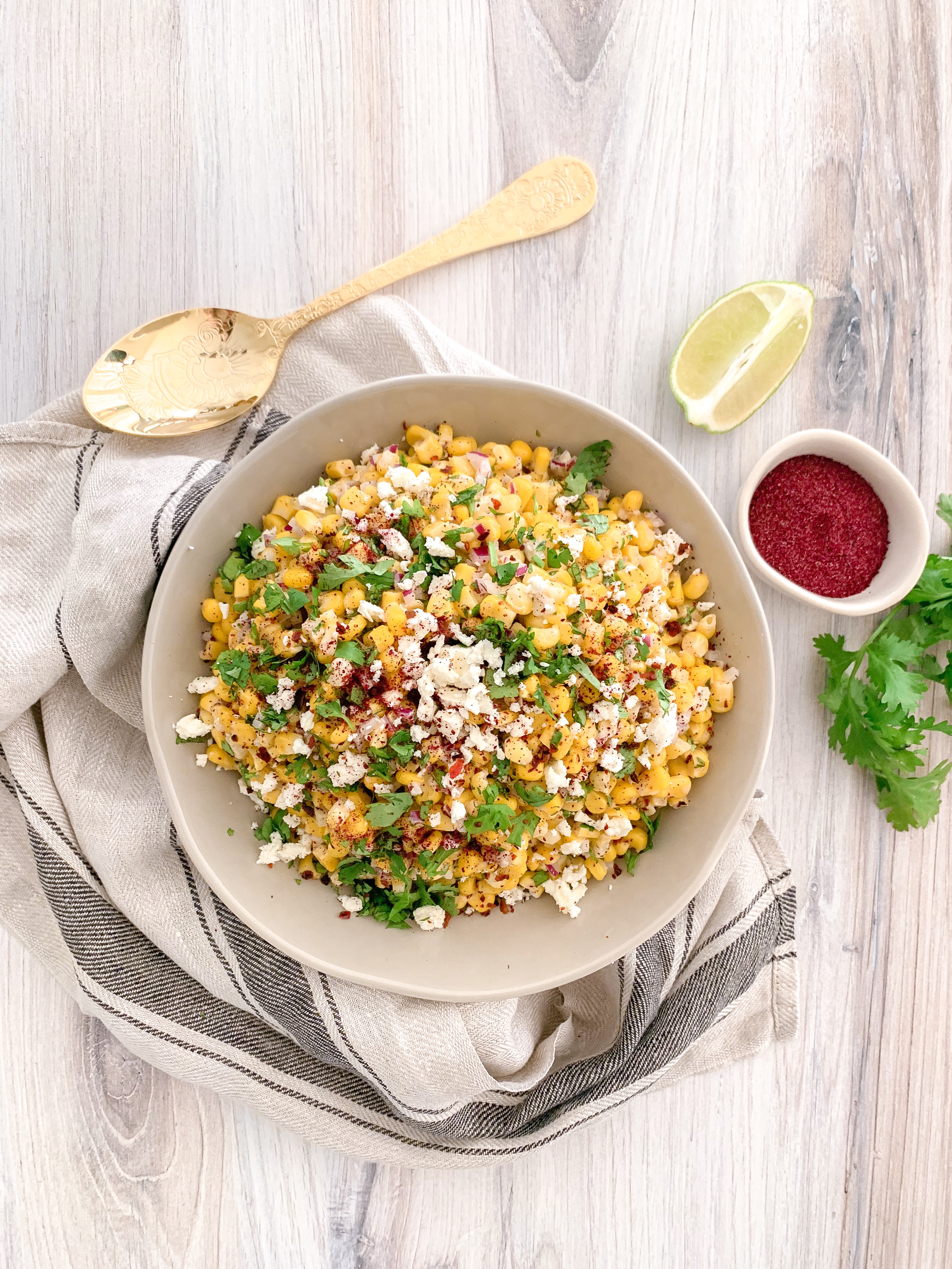 Mediterranean Elote Salad | The Elegant Economist