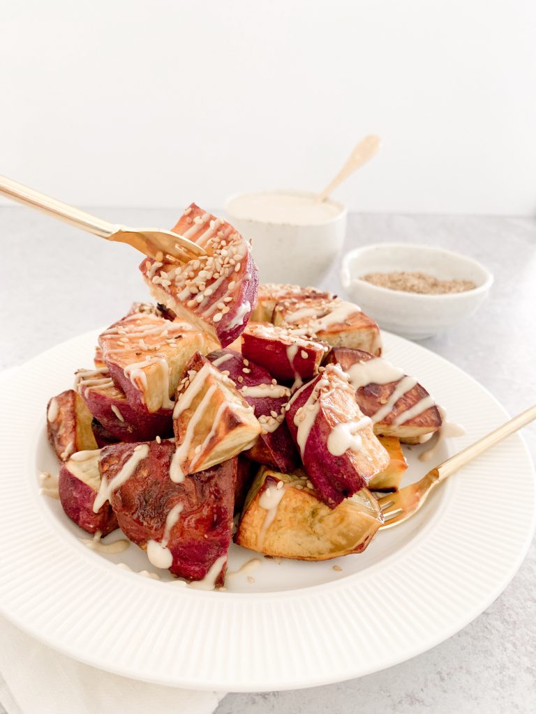 Daigaku Imo with Tahini and Toasted Sesame