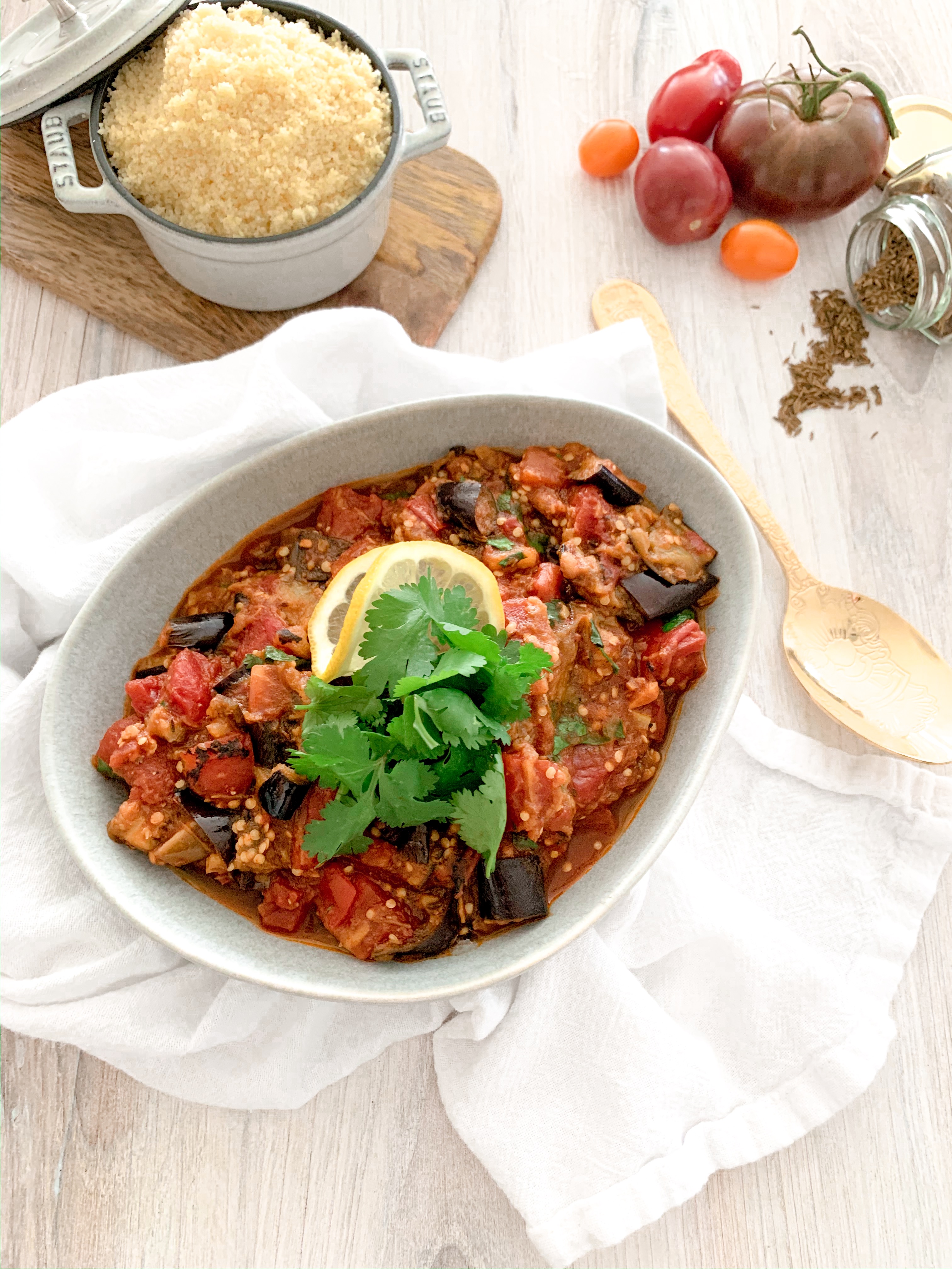 Zaalouk (Moroccan Aubergine and Tomato Salad)