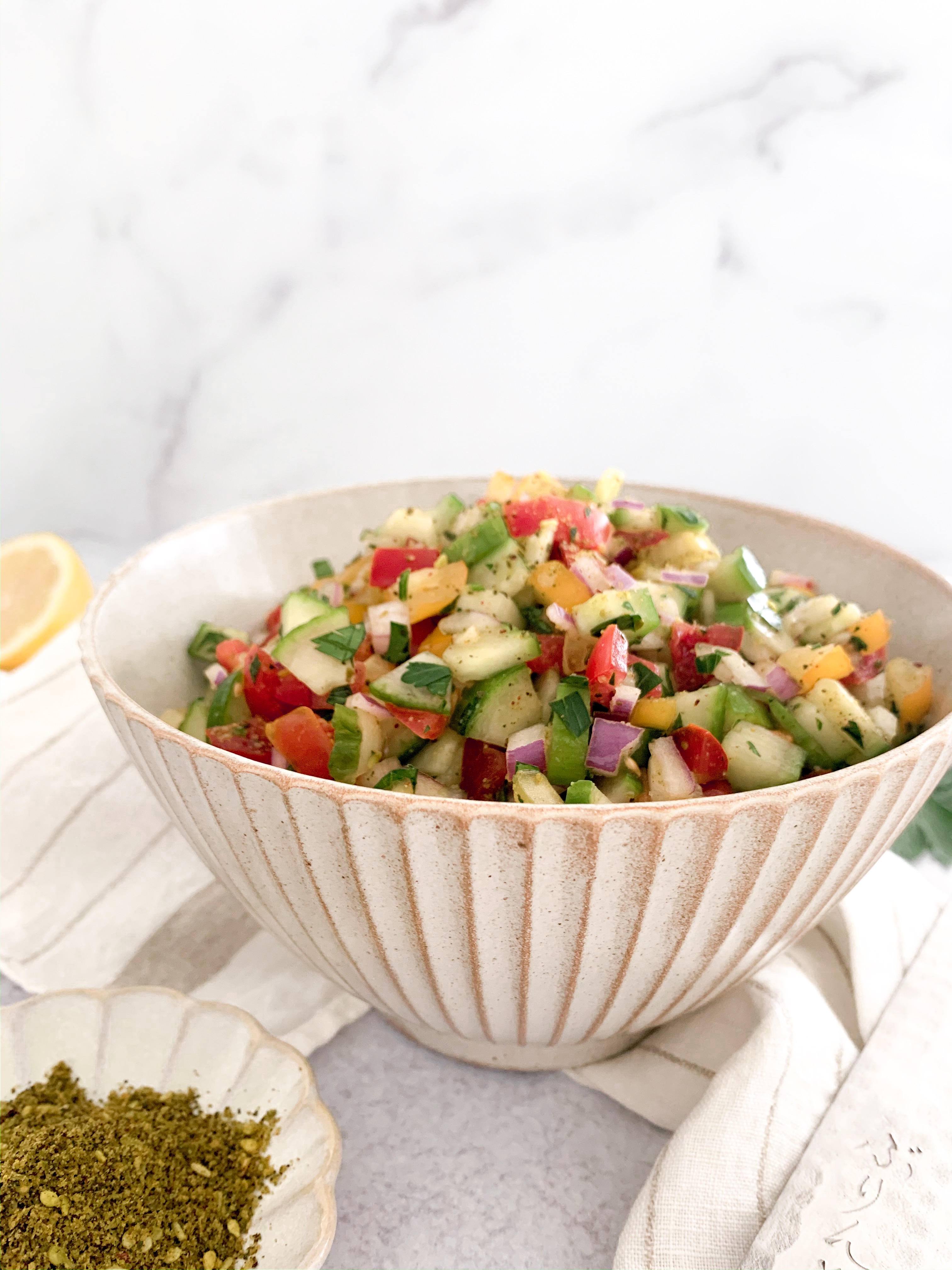 Arabic Salad Chopped Vegetable Salad The Elegant Economist